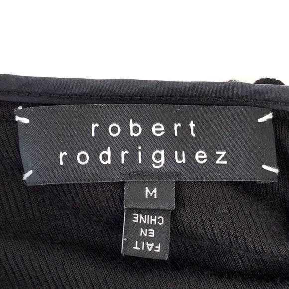 Robert Rodriguez Black Ribbed Ruffle Top - Picture 5 of 8